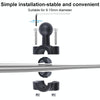 21mm Ballhead Car Front Seat Handlebar Fixed Mount Holder with Tripod Adapter & Screw for GoPro, Insta360, DJI and Other Action Cameras