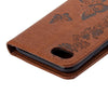 For  iPhone 8 & 7   Pressed Flowers Butterfly Pattern Horizontal Flip Leather Case with Holder & Card Slots & Wallet(Brown)