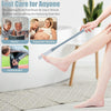 Foot Washing Brush Dry and Wet Toe Cleaning and Anti-Itch Brush, Style: Long Bristle(Lake Blue Gray)