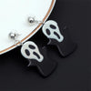 Halloween Acrylic Earrings Personality Festive Jewelry, Style: E000171 Black Ghost