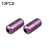 10 PCS Aluminum Metal Capsule Buckle Non Binding Shoe Lace Accessories (Purple)