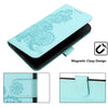 For Xiaomi Redmi K70 Datura Flower Embossed Flip Leather Phone Case(Light blue)