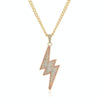 N2106-19 Lightning Exaggerated Hip Hop Style Necklace Collarbone Chains