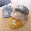 MZ9741 Embroidered Letter Lattice Hat Children Autumn Simple Beret, Size: Around 48cm(Gray)