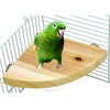 Natural Wood Parrot Perch Platform | Small Pet Stand 13x13cm