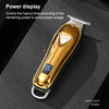 VGR V-063 8W USB Household Portable Metal Hair Clipper with LCD Display(Gold)