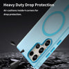 For Samsung Galaxy S23 Ultra 5G MagSafe Frosted Translucent TPU + PC Full Coverage Phone Case(Blue)