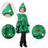 Girls Christmas Dress Christmas Tree Performance Dance Clothes, Size: 110cm(Green)