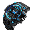 SKMEI 1155B Multifunctional Men Outdoor Sports Noctilucent Waterproof Large Dial Wrist Watch(Blue)