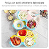 Bamboo Fiber Cartoon Dinner Plate For Children(Green)