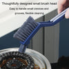 3 In 1 Multipurpose Bathroom Tile Floor Crevice Cleaning Brush Window Groove Wall Corner Brush(Blue)