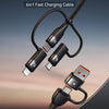 USAMS US-SJ645 U85 1.2m PD100W 6 in 1 Alloy Multifunctional Fast Charging Cable(Purple)