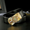 Dandali Scratch-Resistant Wrapped Edge Automatic Buckle Belt Mens Casual Waistbone Belt, Size: 120cm(Gold)
