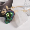 DIY Epoxy Candle Skull Keychain Pendant Silicone Mold Halloween Ornaments Mold, Spec: S