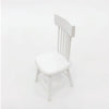 3 PCS Doll House Miniature Dining Room Furniture Wooden Chair Children Educational Toys(White)