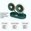 F303 Car USB Fan Car Shake Head Fan(Double Head Silver)