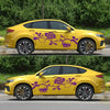 2 PCS/Set D-545 Rose Pattern Car Modified Decorative Sticker(Purple)