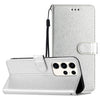 For Samsung Galaxy S25 Ultra 5G Silk Texture Horizontal Flip Leather Phone Case(Silver)