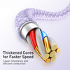 Baseus CALD000505 Dynamic Series 2.4A USB to 8 Pin Fast Charging Data Cable, Cable Length:2m(Purple)