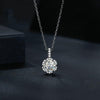 MSN007 Sterling Silver S925 White Gold Plated Zircon Moissanite Necklace