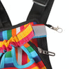 Pet Front Backpack Carrier, Rainbow, M, Breathable Canvas