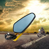 Electric Bike Motorcycle Modified Reversing Retro Rearview Handle Mirror All Aluminum Reflective Rearview Mirror(Golden)