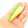 HENGJIA Plastic Artificial Fishing Lures Popper Bionic Fishing Bait with Hooks, Length: 6.7 cm, Random Color Delivery