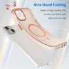 For iPhone 15 Plus MagSafe Frosted Translucent TPU + PC Full Coverage Phone Case(Orange)