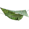 250 x 120cm Anti-mosquito Hammock and Tarp Set Waterproof Sunshade Camping Supplies(Dark Green +Camouflage)