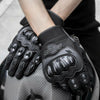 BSDDP RH-A0107 Motorcycle Riding Anti-Fall Full Finger Gloves, Size: XL(Black+Grey)