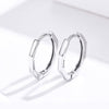Simple Pure Silver Earrings Circle Ring Earrings Hypoallergenic Earrings