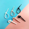 3 Sets 20pcs/Set  Fishbone Silicone Cable Tie Cable Organizer Winder, Color: Pink