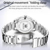 OLEVS 5567 Men Steel Strap Waterproof Quartz Watch(White + Silver)