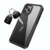 For iPhone 12 Pro Max Waterproof Dustproof Shockproof Transparent Acrylic Protective Case(Black)