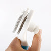 Self-Cleaning Pet Grooming Comb for Cats & Dogs - Pink