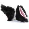 4PCS Motorcycle Plush Ear Helmet Decoration(Black)