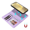 For Samsung Galaxy S25 5G BETOPNICE BN-005 2 in 1 Detachable Imitate Genuine Leather Phone Case(Light Purple)