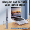 XY-1 5-In-1 Laptop Docking Station Stand Increased Folding Heat Dissipation HUB Bracket(Silver)