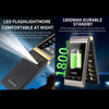 Dual-screen Flip Phone, 2.8 inch  + 2.4 inch, 5900mAh Battery, Support FM, SOS, GSM, Family Number, Big Keys, Dual SIM (Gold)