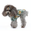 Dog Print Beach Shirt, Yellow & White, S (3-3.5kg) - Cotton