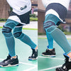 A Pair Sports Knee Pads Long Warm Compression Leggings Basketball Football Mountaineering Running Meniscus Patella Protector, Specification:  XL (Sky Blue)