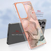 For Samsung Galaxy S25 Ultra 5G Electroplating Marble Dual-side IMD Phone Case(Rose Gold 015)