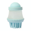 Dog Bath Brush with Shampoo Dispenser, Mint Green