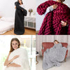 Fashion Handmade Knitted Wool Blanket, Size:130X160cm(Grey)