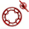 Snail Positive And Negative Tooth Discs Mountain Bike Single Disc Large Tooth Disc 104mm Bcd, Specification:44T(Red)