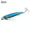 2 PCS PROBEROS LF103 Simulation Metal Sea Fishing Bait, Specification: 40g(H With Hook)