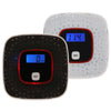 CO Detector Alarm with LCD Display & Voice Alerts (Black)