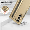 For Samsung Galaxy Z Fold6 Integrated PC + PU Phone Case with Pen / Pen Box(Gold)