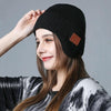 TR Ear-Covered Bluetooth Music Hat 5.0 Binaural Stereo Headphone Cap(Black)