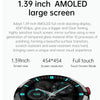 DW16 1.39 inch AMOLED Screen Smart Watch, Support Heart Rate / Blood Pressure Monitoring, Leather Strap(Brown)